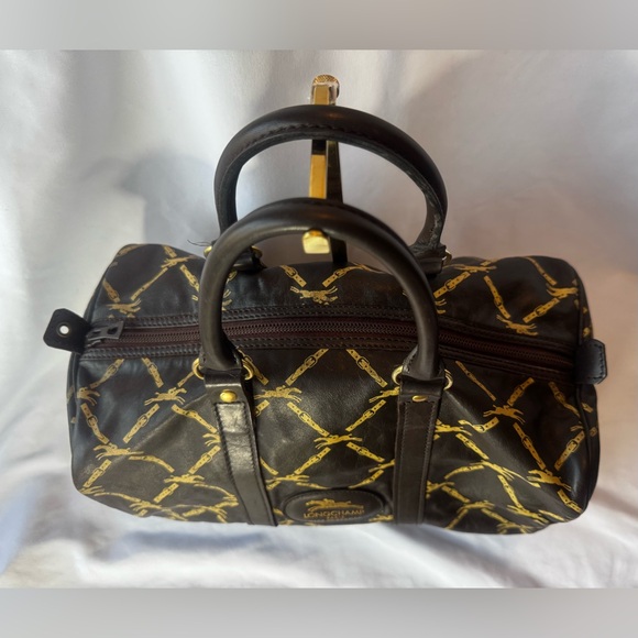 ✨Rare Vintage Longchamp Horsebit Leather Boston Bag✨ - Picture 4 of 16